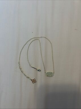 Kendra Scott Silver Oval Pendant Necklace with Rose-Gold Accent